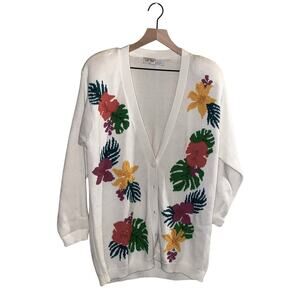 VNTG FIRST ISSUE floral beaded cardigan S